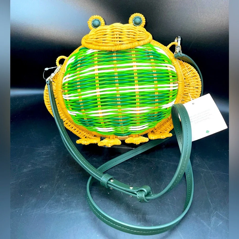 Kate Spade Green and Tan Frog Crossbody Bag - Picture 4 of 9